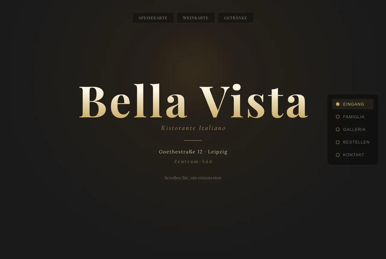 Example site for a restaurant (Restaurant)